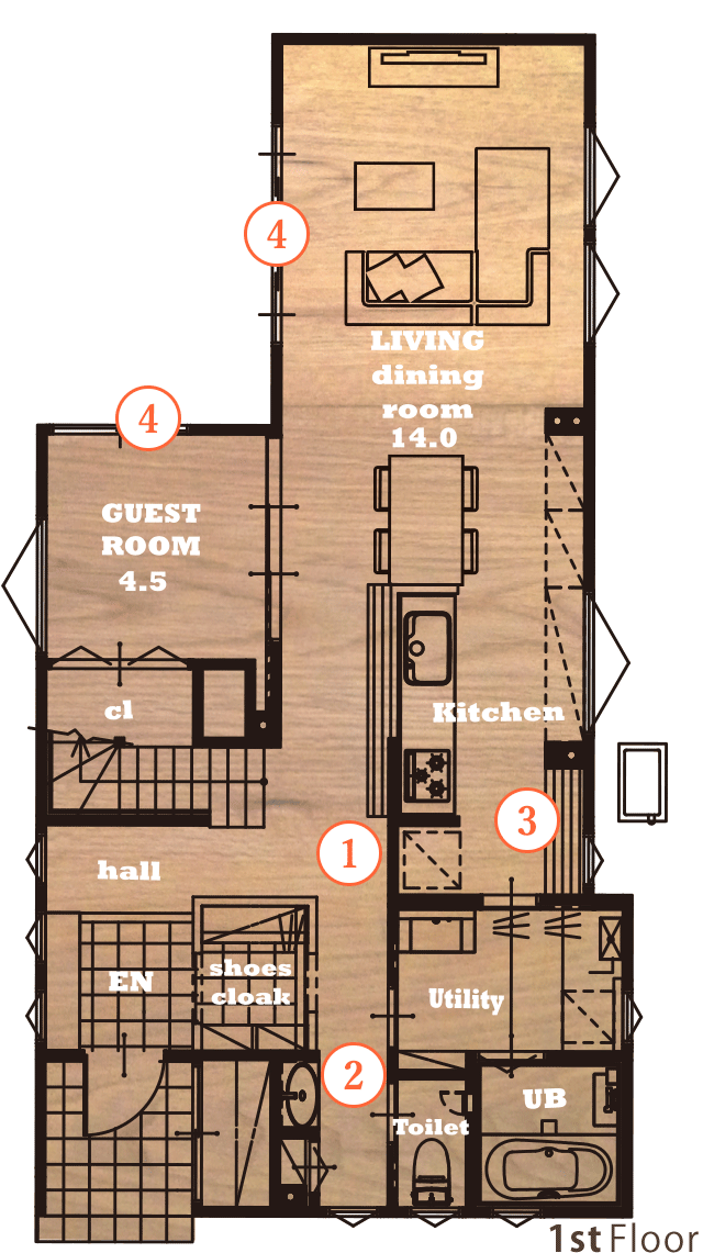 1階間取り