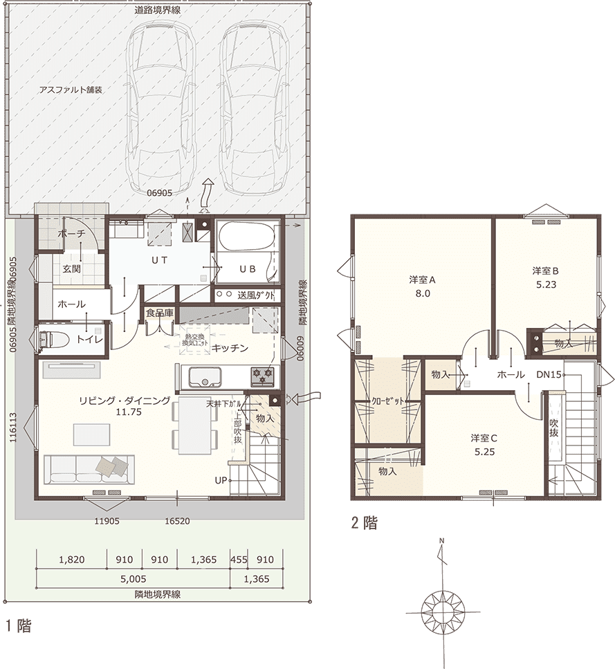 イムズスクエア発寒17条 建物プラン例 間取り