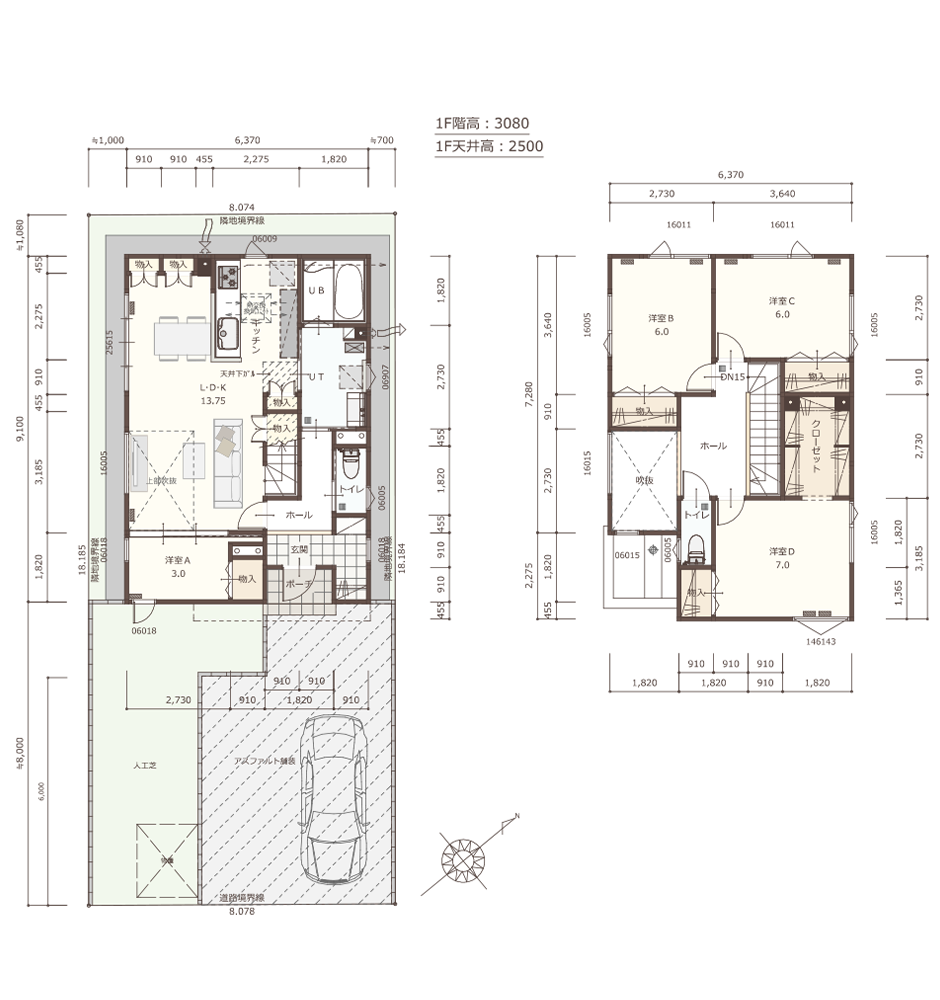 イムズスクエア新発寒 建物プラン例 間取り