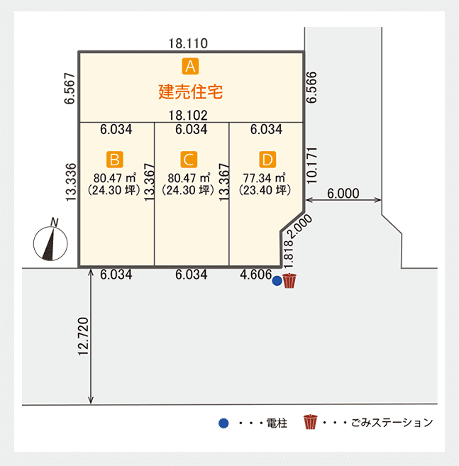 イムズステーション北34条駅Ⅱ 区画図