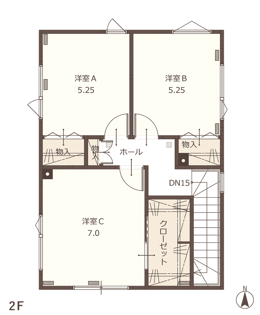 C01 PLAN 間取り図2F