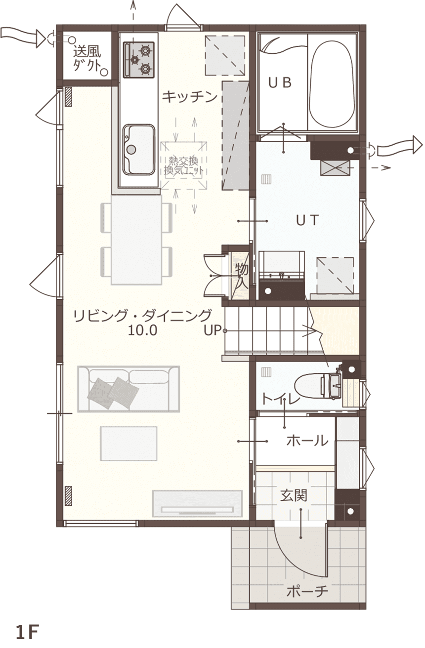 C02 PLAN 間取り図1F