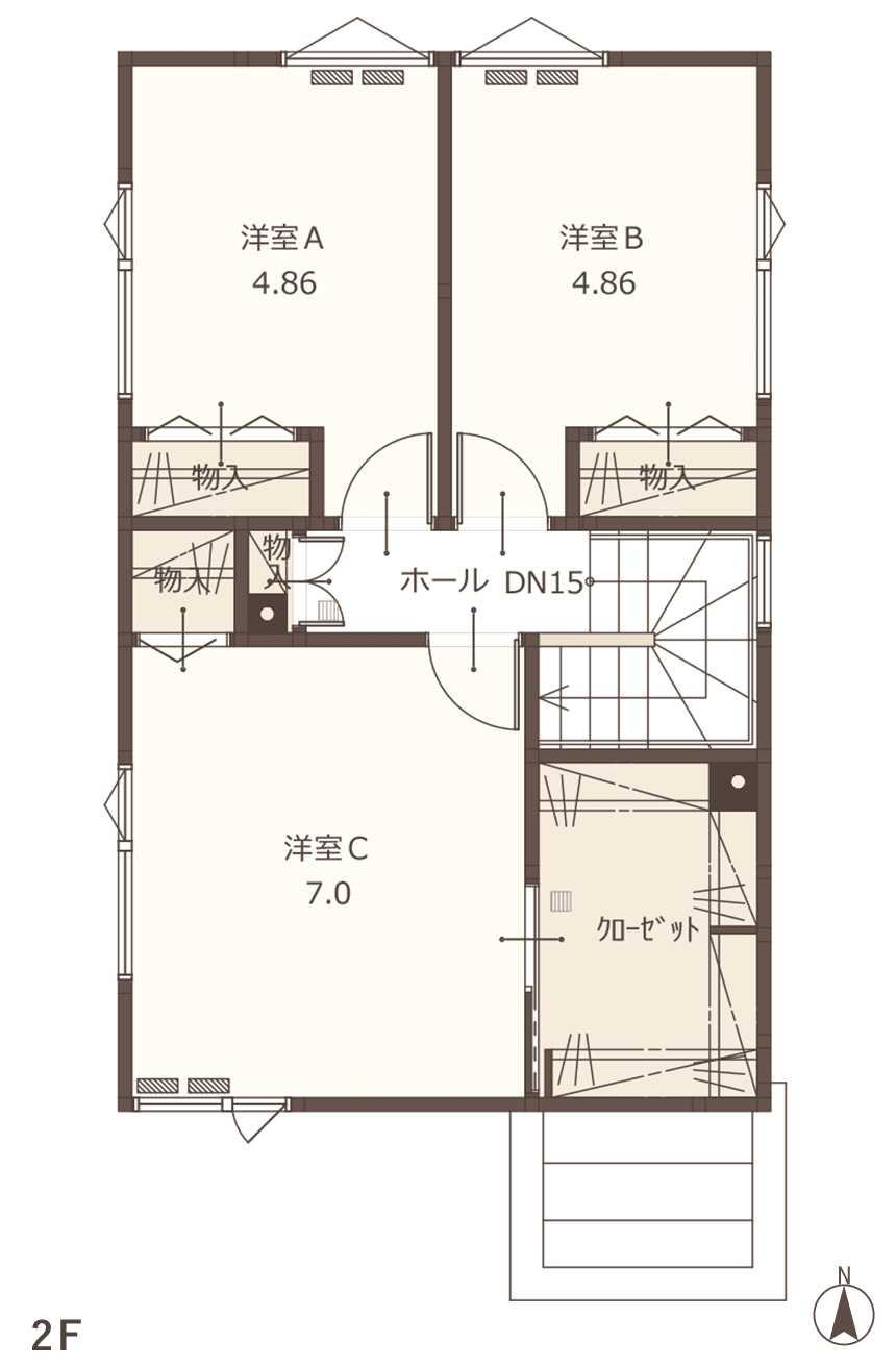 C02 PLAN 間取り図2F