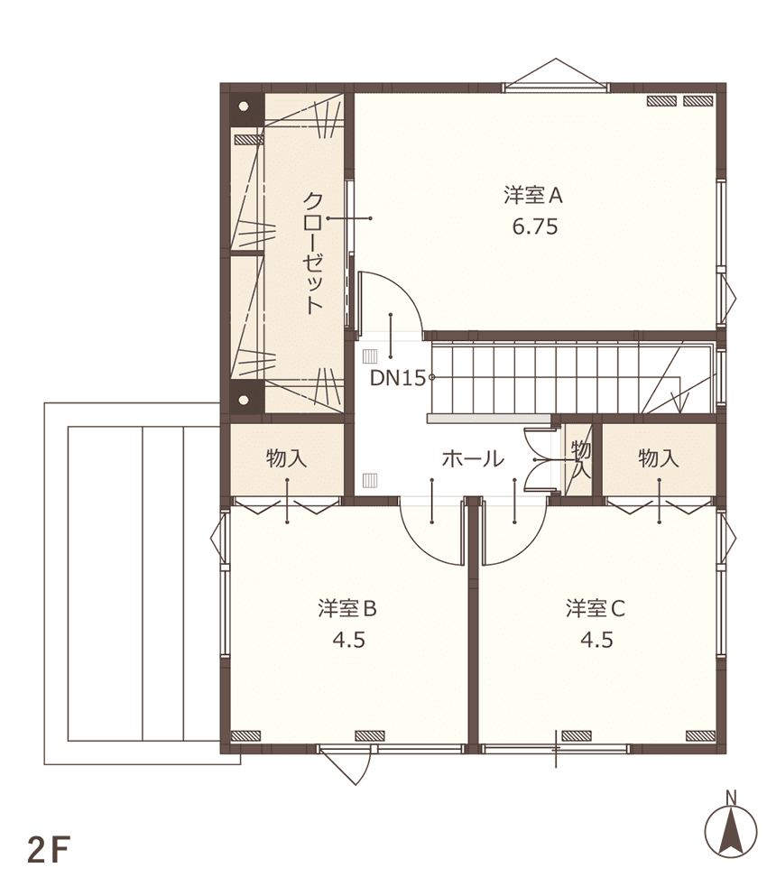 C05 PLAN 間取り図2F