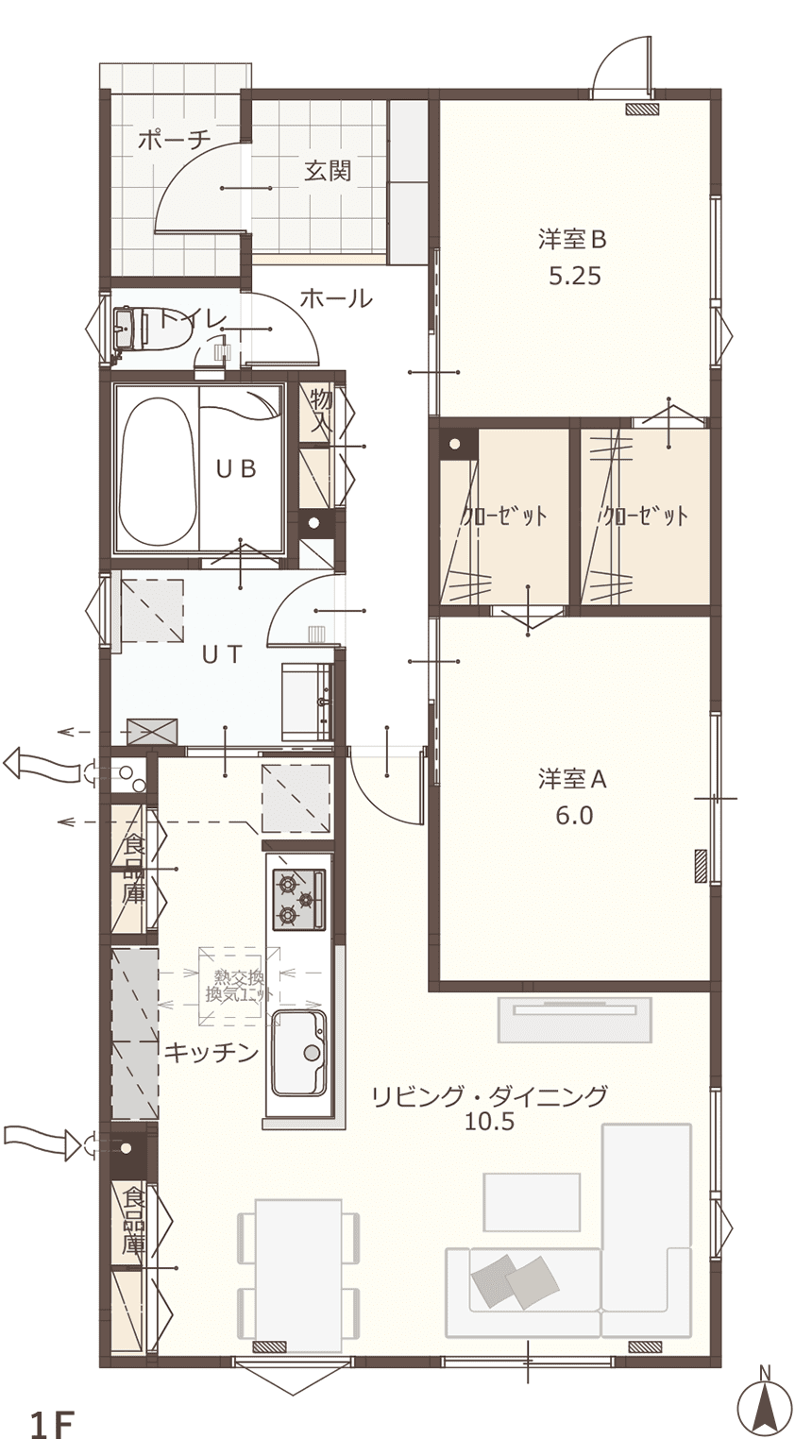 H01 PLAN 間取り図1F