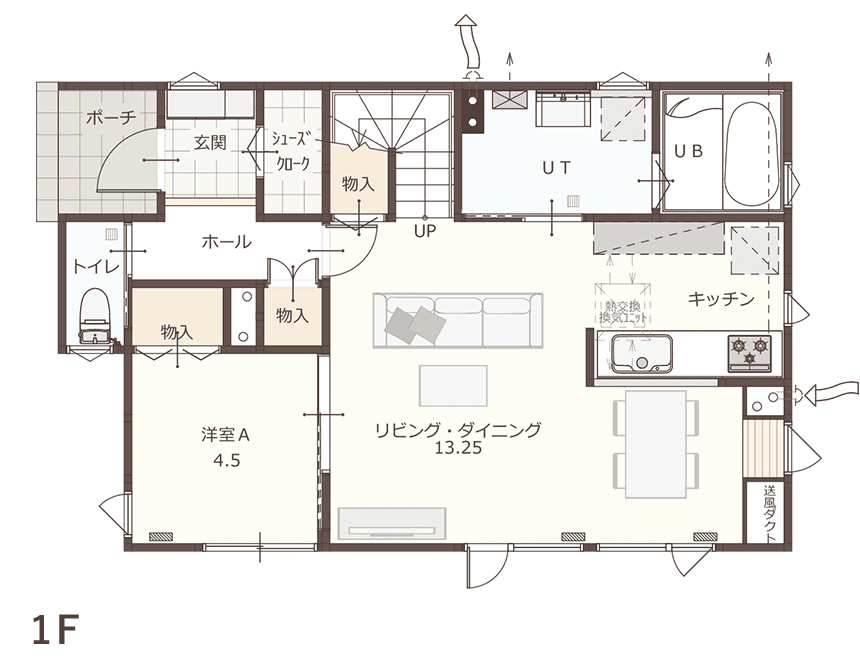 17 PLAN 間取り図1F