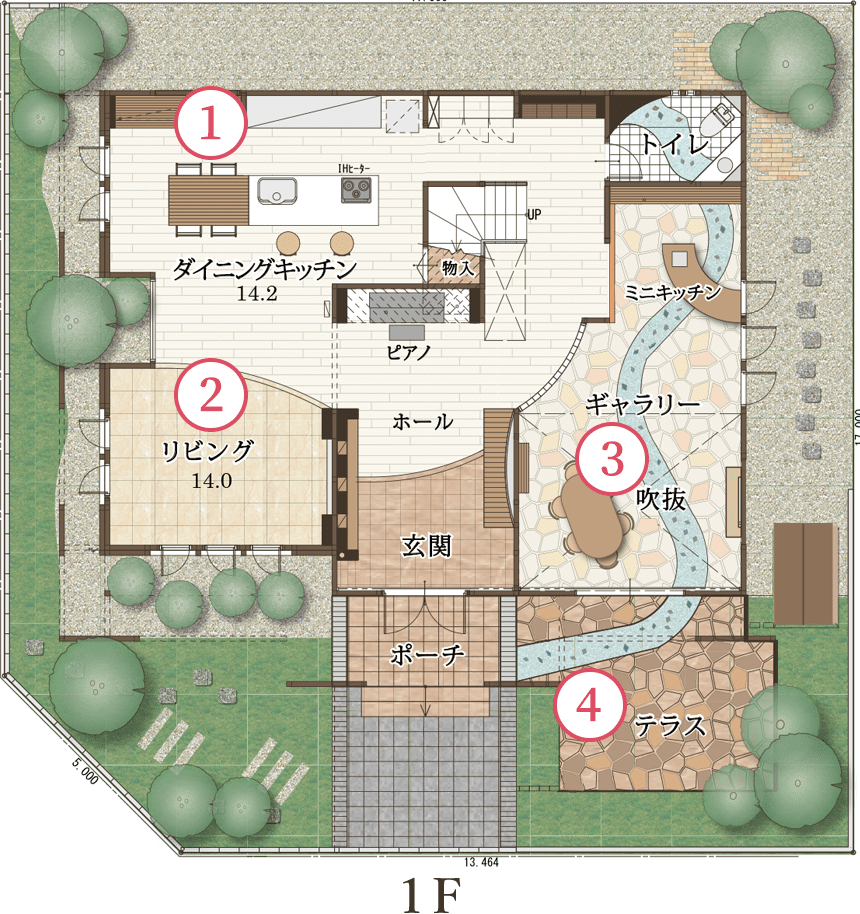 豊平モデルハウス 1F間取り図