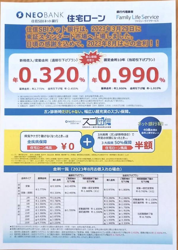 住信SBI銀行さん 手続き代理